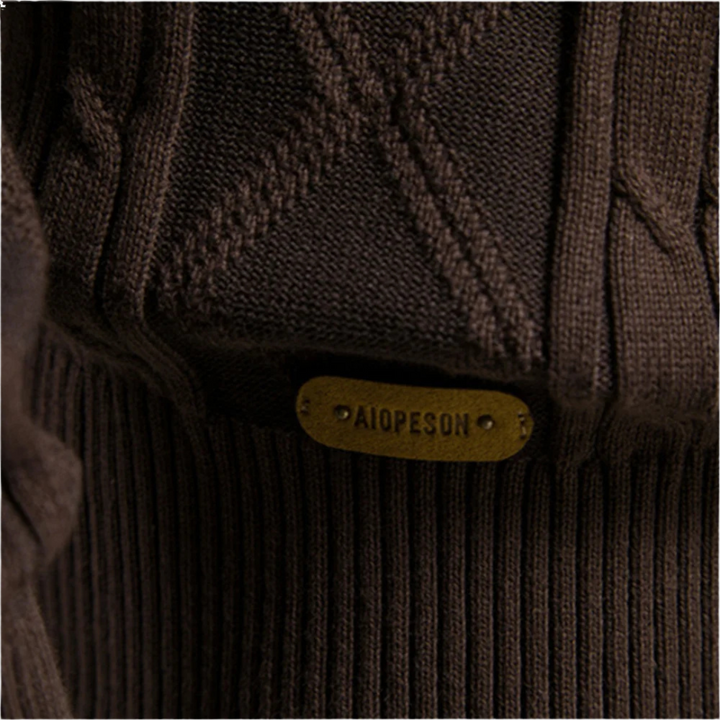 Cardigan en maille à losanges pour homme