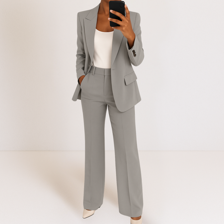 Melanie | Women's Two-Piece Suit Set-Metro Lane Plaza