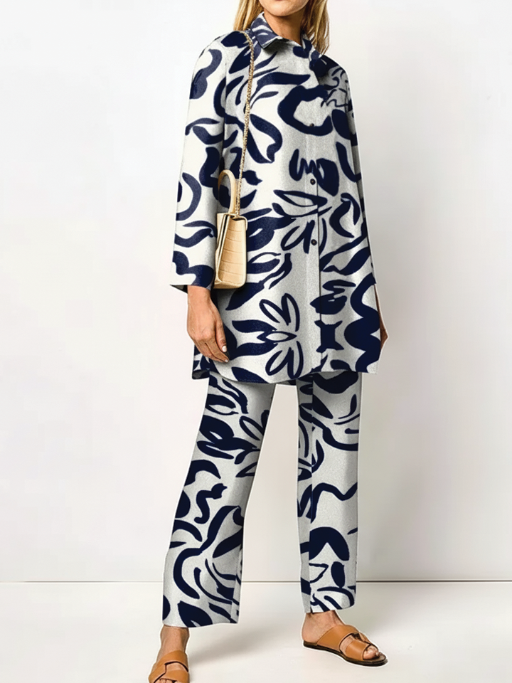 Michelle | Women's Two-Piece Outfit Set-Metro Lane Plaza