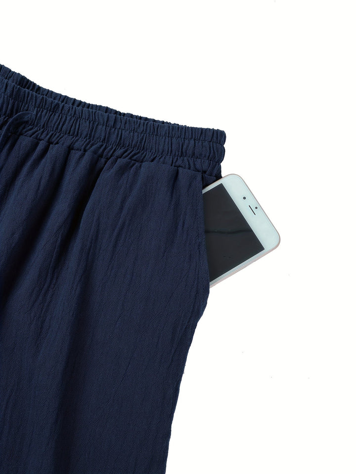 Men's Breathable Comfortable Linen Trousers for Stylish Look-Metro Lane Plaza