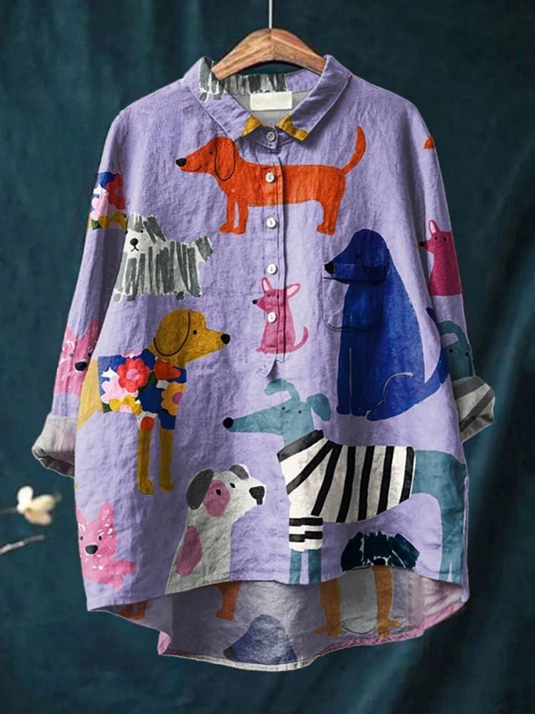 Linda | Women's Casual Button-Up Shirt-Metro Lane Plaza