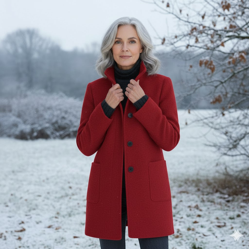 Cappotto classico in lana da donna per tutti i giorni