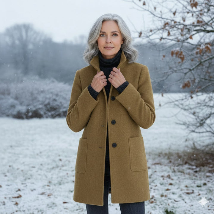 Cappotto classico in lana da donna per tutti i giorni