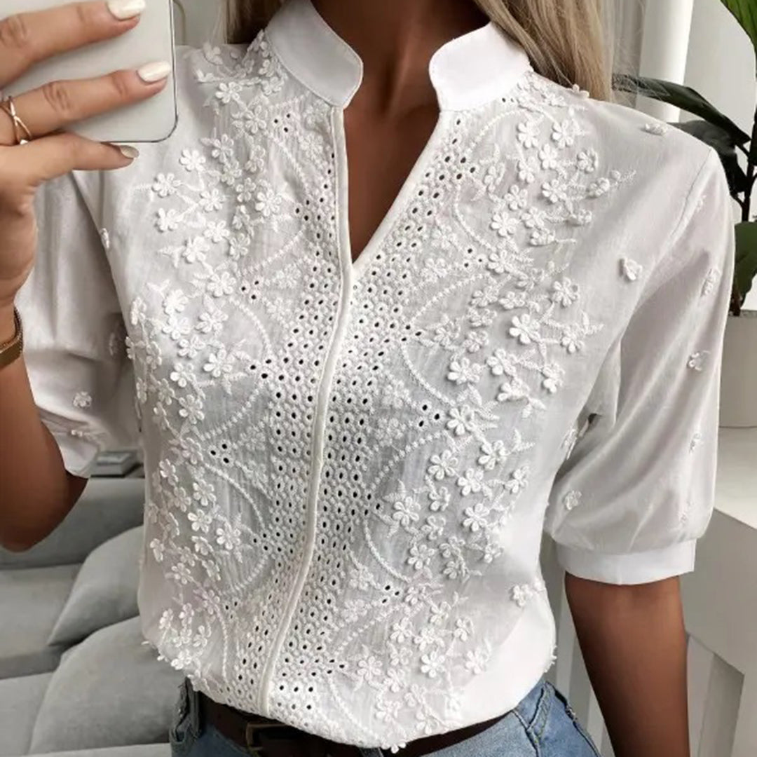 Charlotte | Women's Lace Blouse-Metro Lane Plaza