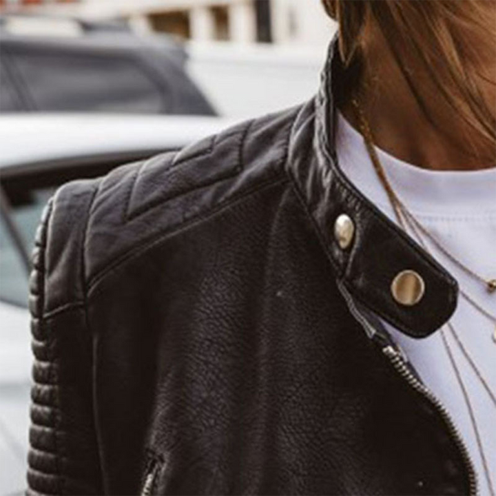 Women's Stylish Leather Summer Jacket-Metro Lane Plaza