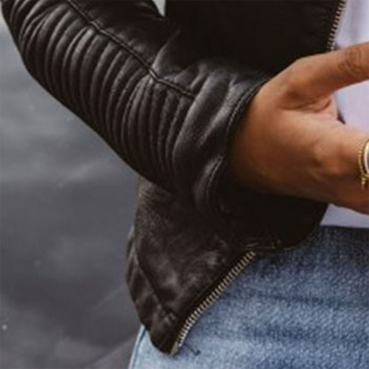 Women's Stylish Leather Summer Jacket-Metro Lane Plaza