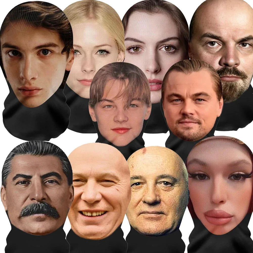 Máscara engraçada de rosto completo impressa em 3D para o Halloween, adereço de cosplay e fantasia