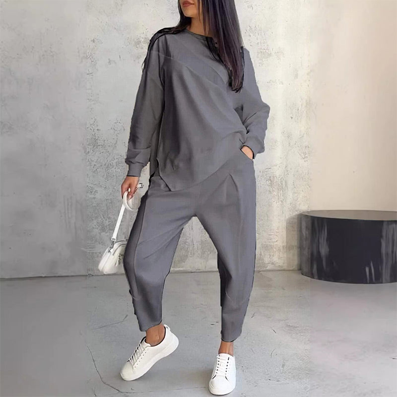 Michelle | Women's Two-Piece Casual Comfort Outfit-Metro Lane Plaza