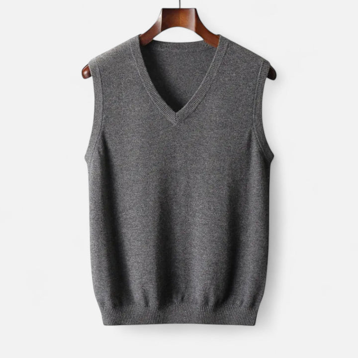 Luca | Men's Classic Merino Wool Vest-Metro Lane Plaza