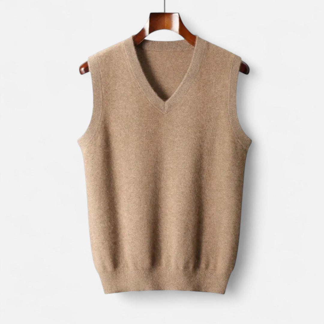 Luca | Men's Classic Merino Wool Vest-Metro Lane Plaza