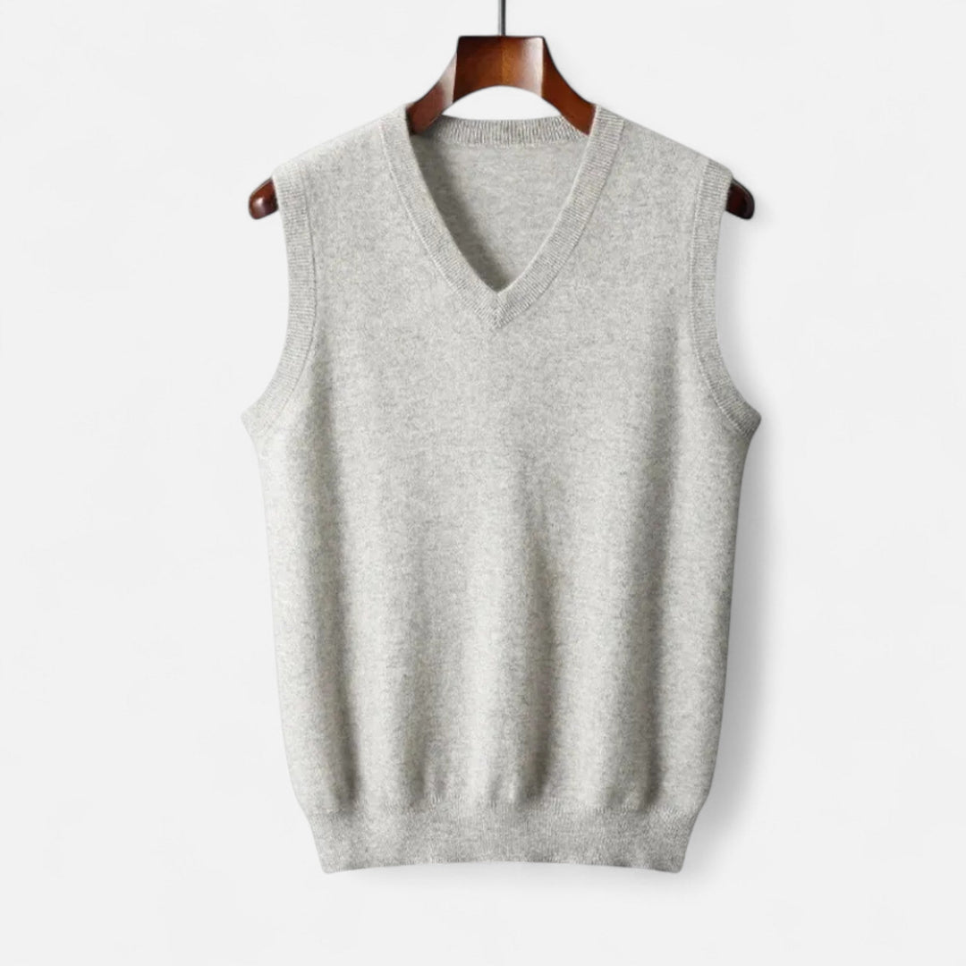 Luca | Men's Classic Merino Wool Vest-Metro Lane Plaza