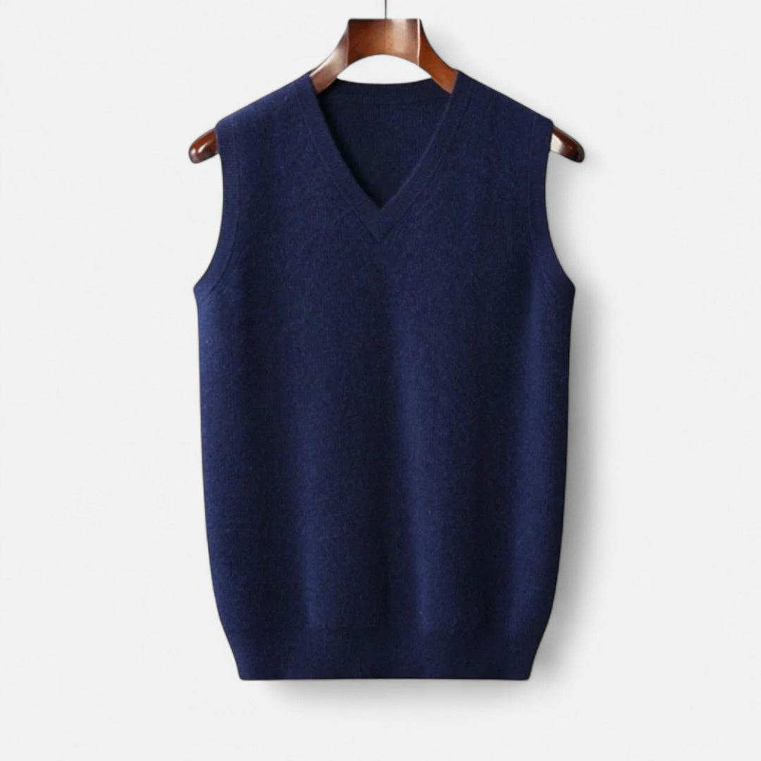 Luca | Men's Classic Merino Wool Vest-Metro Lane Plaza