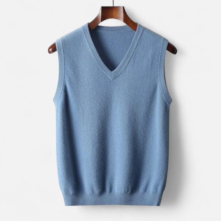 Luca | Men's Classic Merino Wool Vest-Metro Lane Plaza