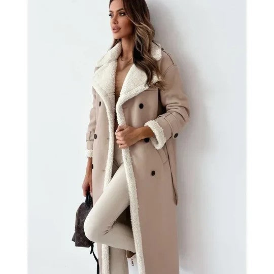 Eleganter Mantel mit Klappen für Damen