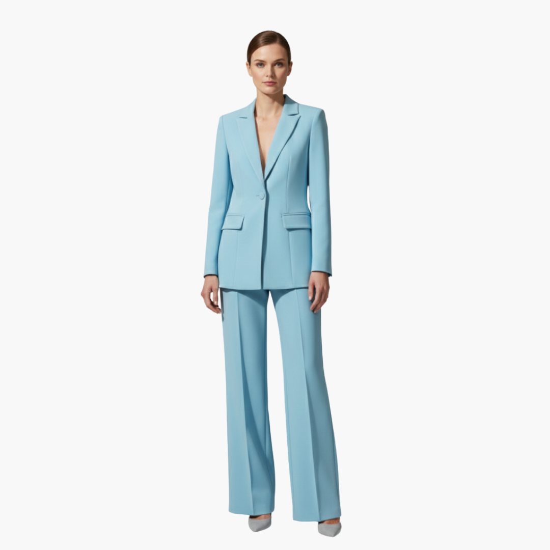 Alexandra | Women's Elegant Tailored Blazer Suit Set-Metro Lane Plaza