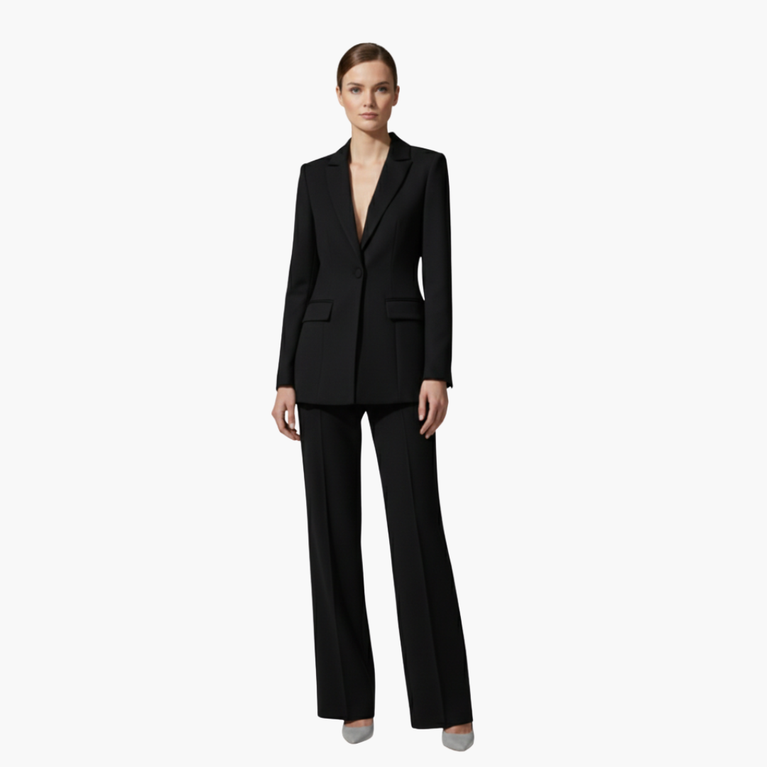Alexandra | Women's Elegant Tailored Blazer Suit Set-Metro Lane Plaza