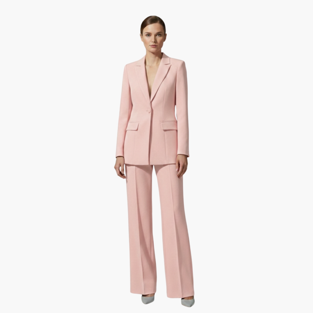 Alexandra | Women's Elegant Tailored Blazer Suit Set-Metro Lane Plaza