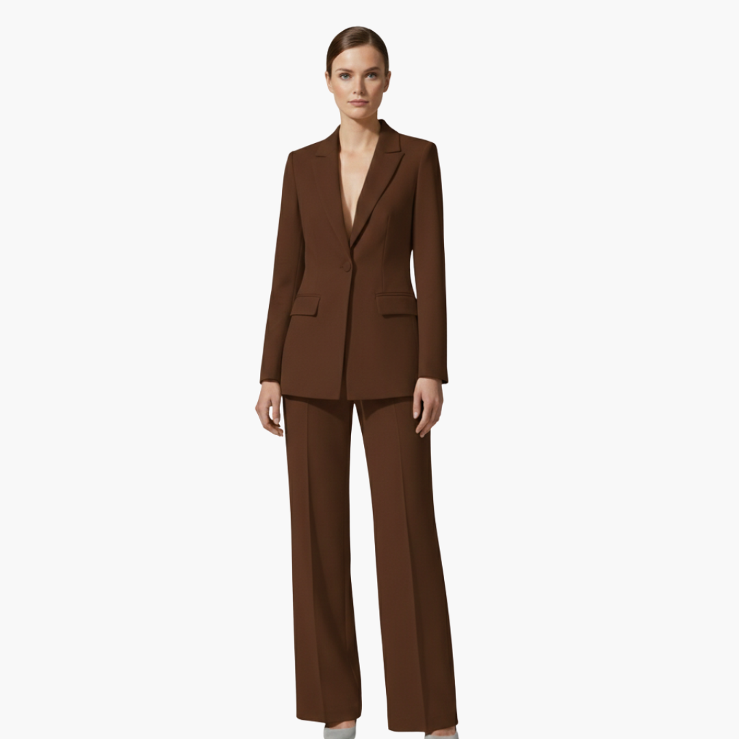 Alexandra | Women's Elegant Tailored Blazer Suit Set-Metro Lane Plaza