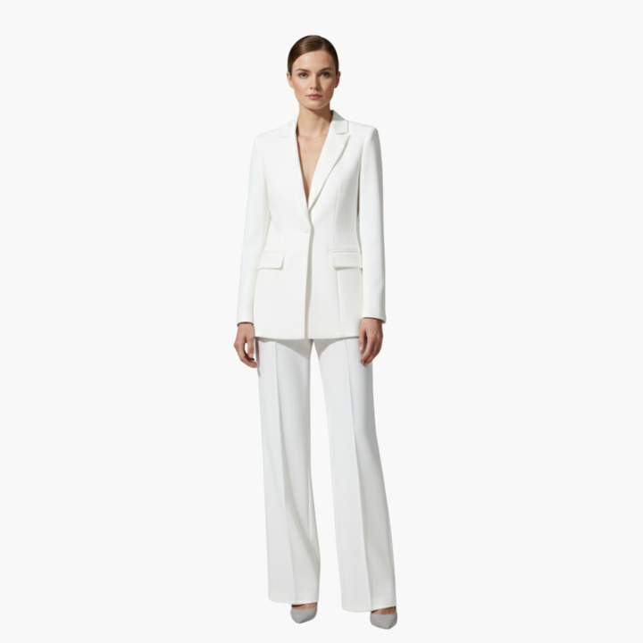 Alexandra | Women's Elegant Tailored Blazer Suit Set-Metro Lane Plaza