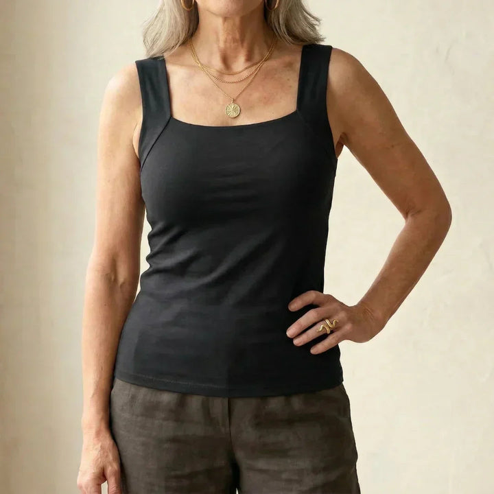 Jennifer | Women's Soft Comfortable Tank Top with Built-In Bra-Metro Lane Plaza