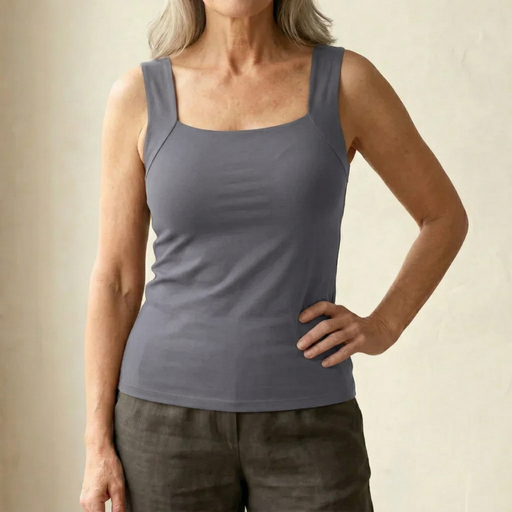Jennifer | Women's Soft Comfortable Tank Top with Built-In Bra-Metro Lane Plaza