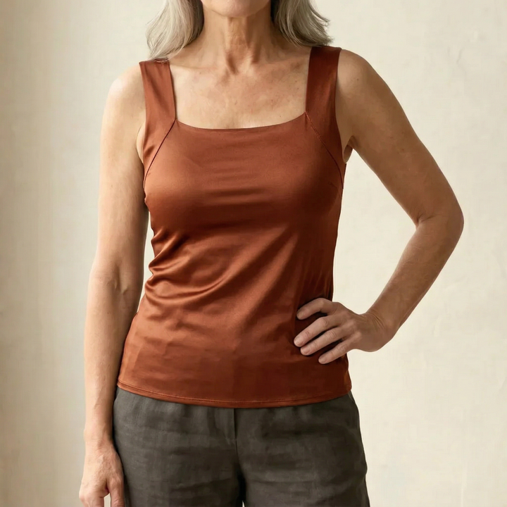 Jennifer | Women's Soft Comfortable Tank Top with Built-In Bra-Metro Lane Plaza