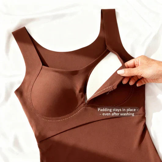 Jennifer | Women's Soft Comfortable Tank Top with Built-In Bra-Metro Lane Plaza