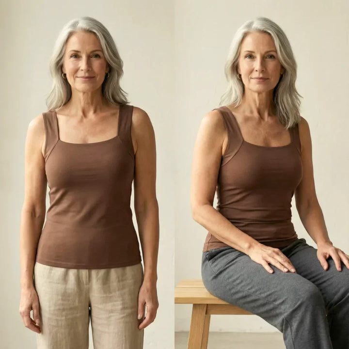 Jennifer | Women's Soft Comfortable Tank Top with Built-In Bra-Metro Lane Plaza
