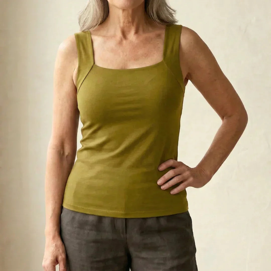 Jennifer | Women's Soft Comfortable Tank Top with Built-In Bra-Metro Lane Plaza