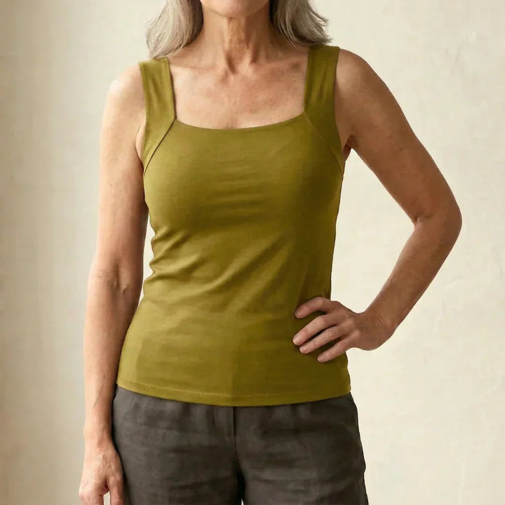 Jennifer | Women's Soft Comfortable Tank Top with Built-In Bra-Metro Lane Plaza