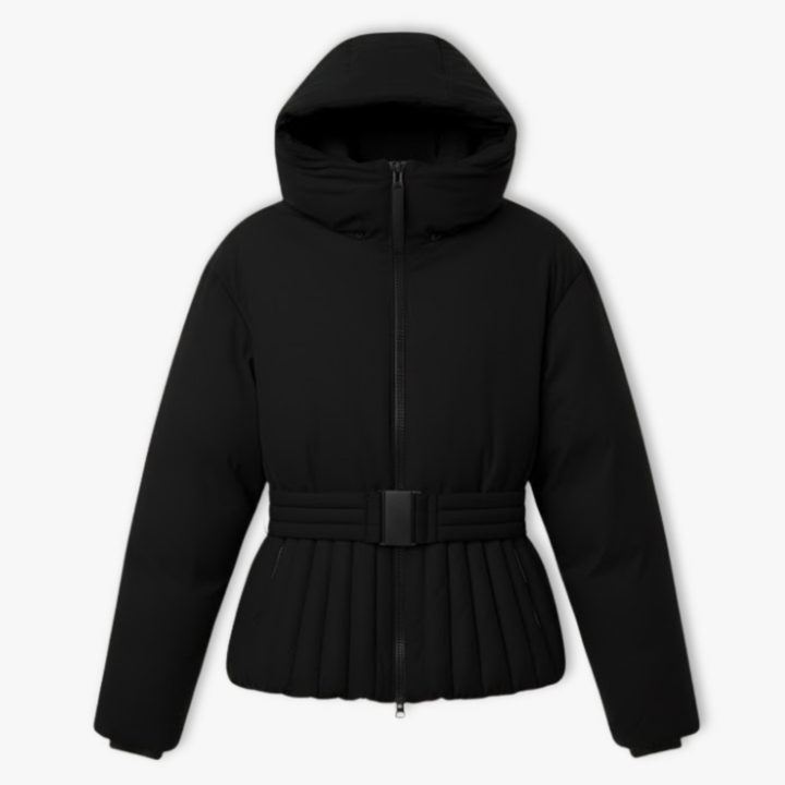 Aria | Women's Elegant Warm Peplum Ski Jacket-Metro Lane Plaza