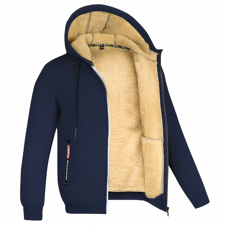 Lorenzo | Men's Warm and Stylish Fleece-Lined Jacket-Metro Lane Plaza