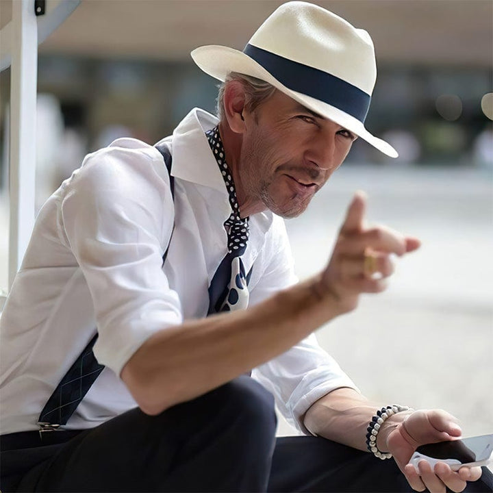 Andre | Men’s Classic handmade Panama hat– Classic Stylish Summer Hat-Metro Lane Plaza