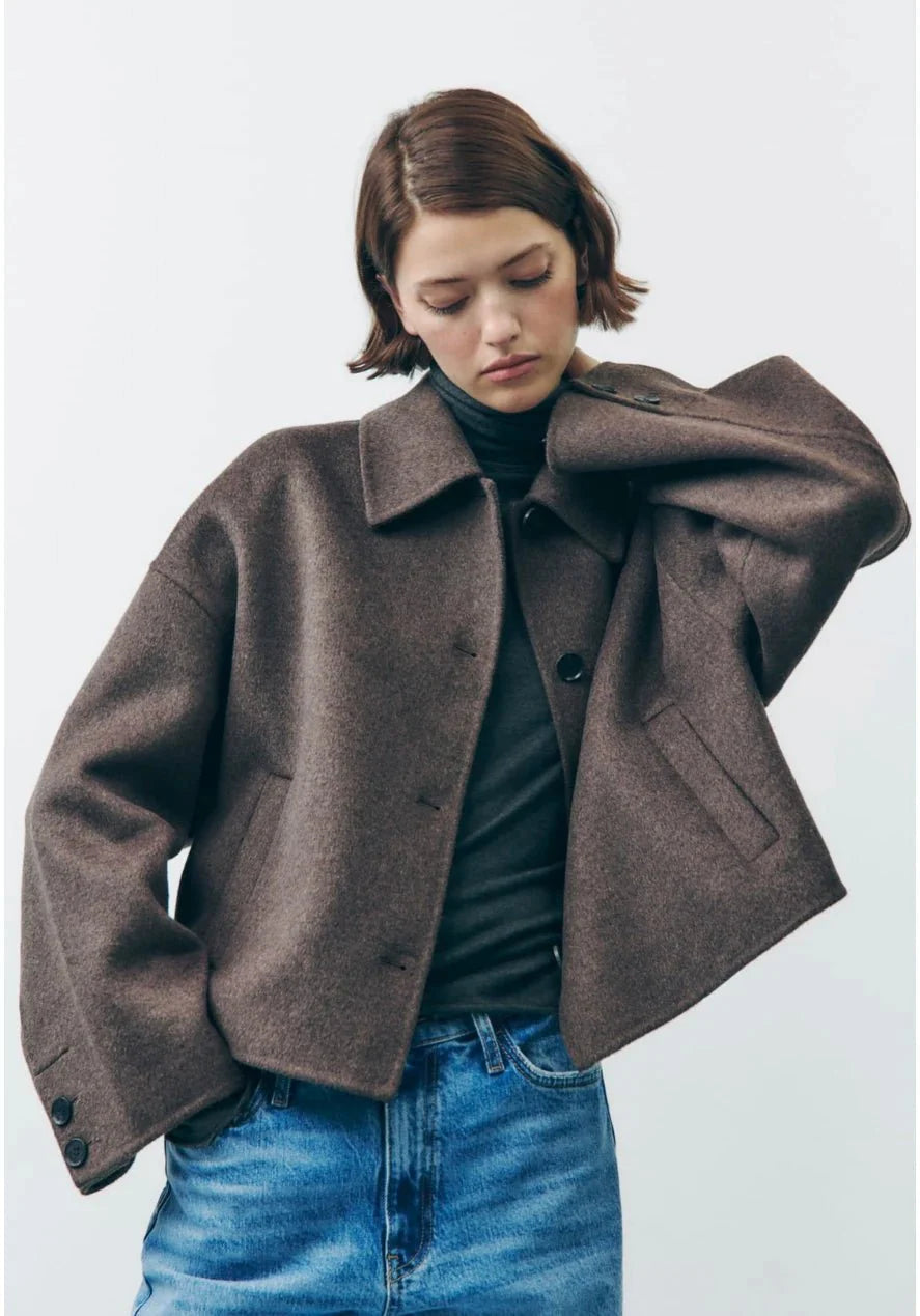 Oversized afslappet jakke til kvinder
