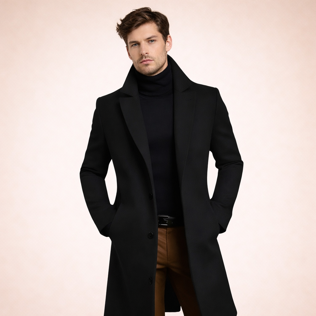 Leon | Men's Classic Elegant Warm Winter Coat-Metro Lane Plaza