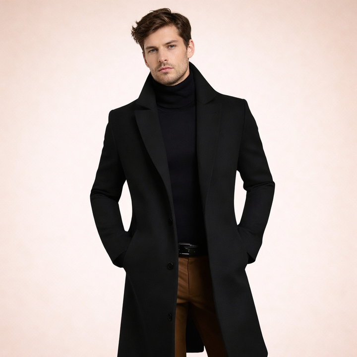 Leon | Men's Classic Elegant Warm Winter Coat-Metro Lane Plaza