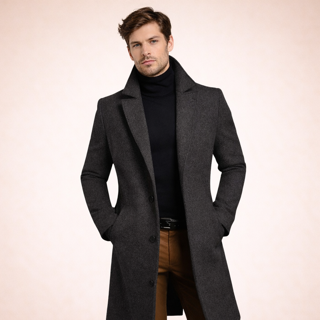 Leon | Men's Classic Elegant Warm Winter Coat-Metro Lane Plaza