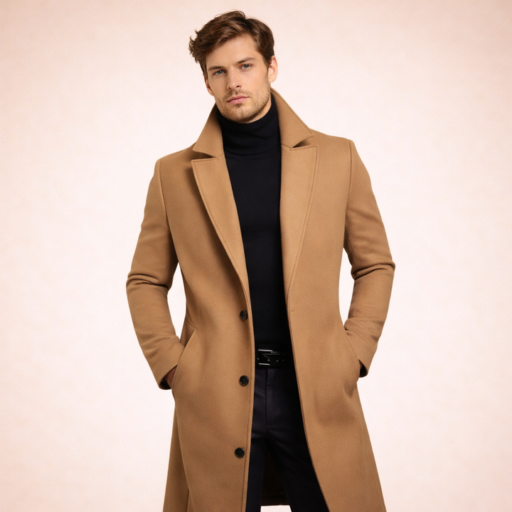 Leon | Men's Classic Elegant Warm Winter Coat-Metro Lane Plaza