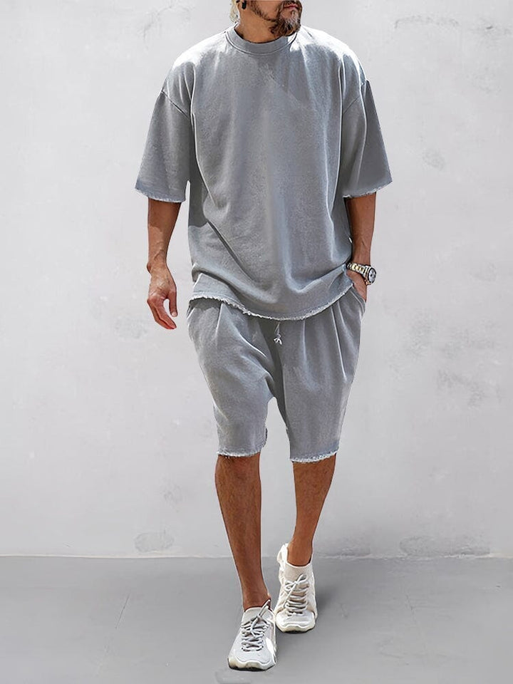 Men's Sports Set with Loose Fit and Coordinating Pants-Metro Lane Plaza