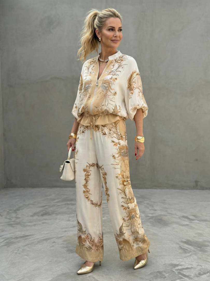 Ava | Women's Lightweight Two-Piece Matching Set-Metro Lane Plaza