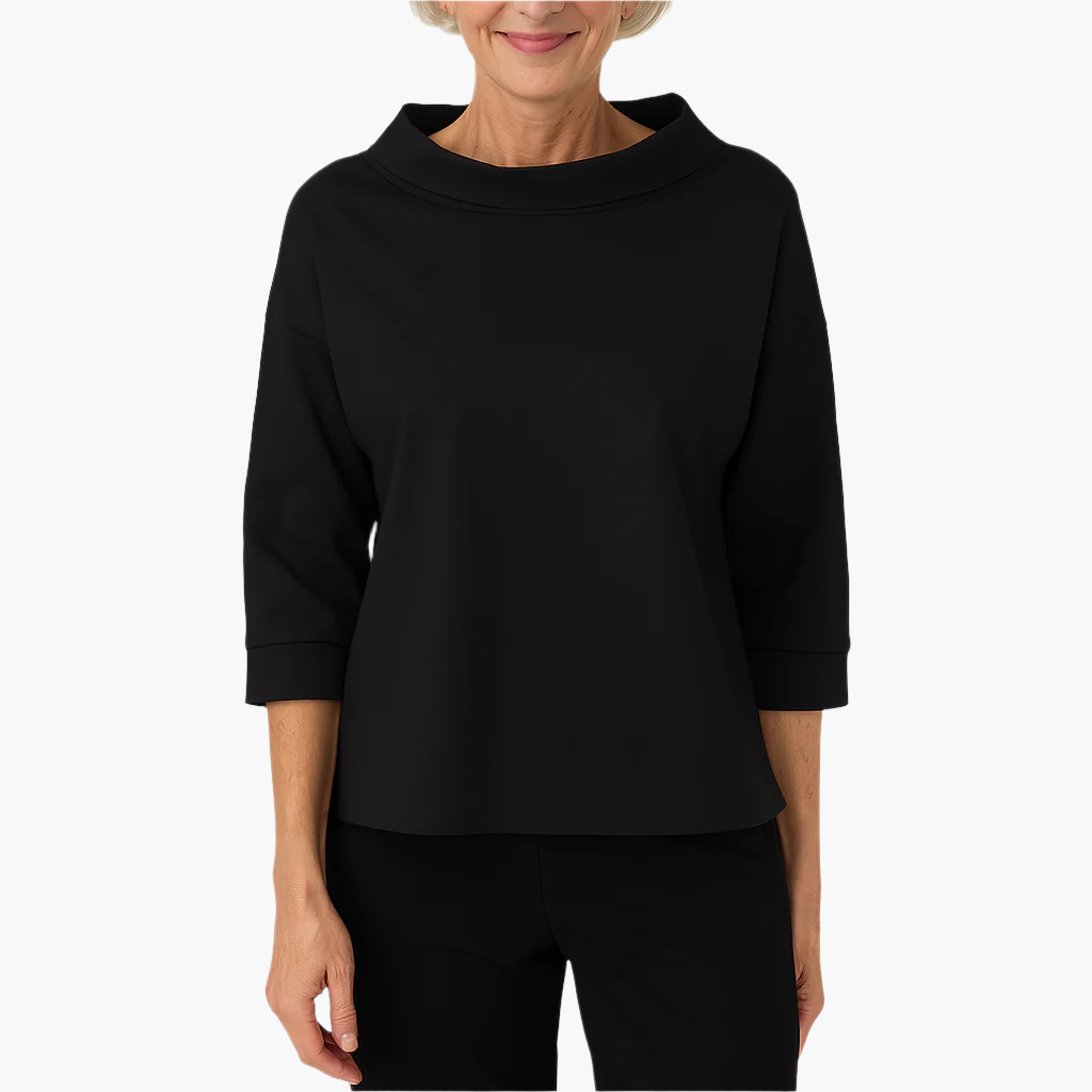 Julia | Women's Elegant Comfortable Stand Collar Top-Metro Lane Plaza