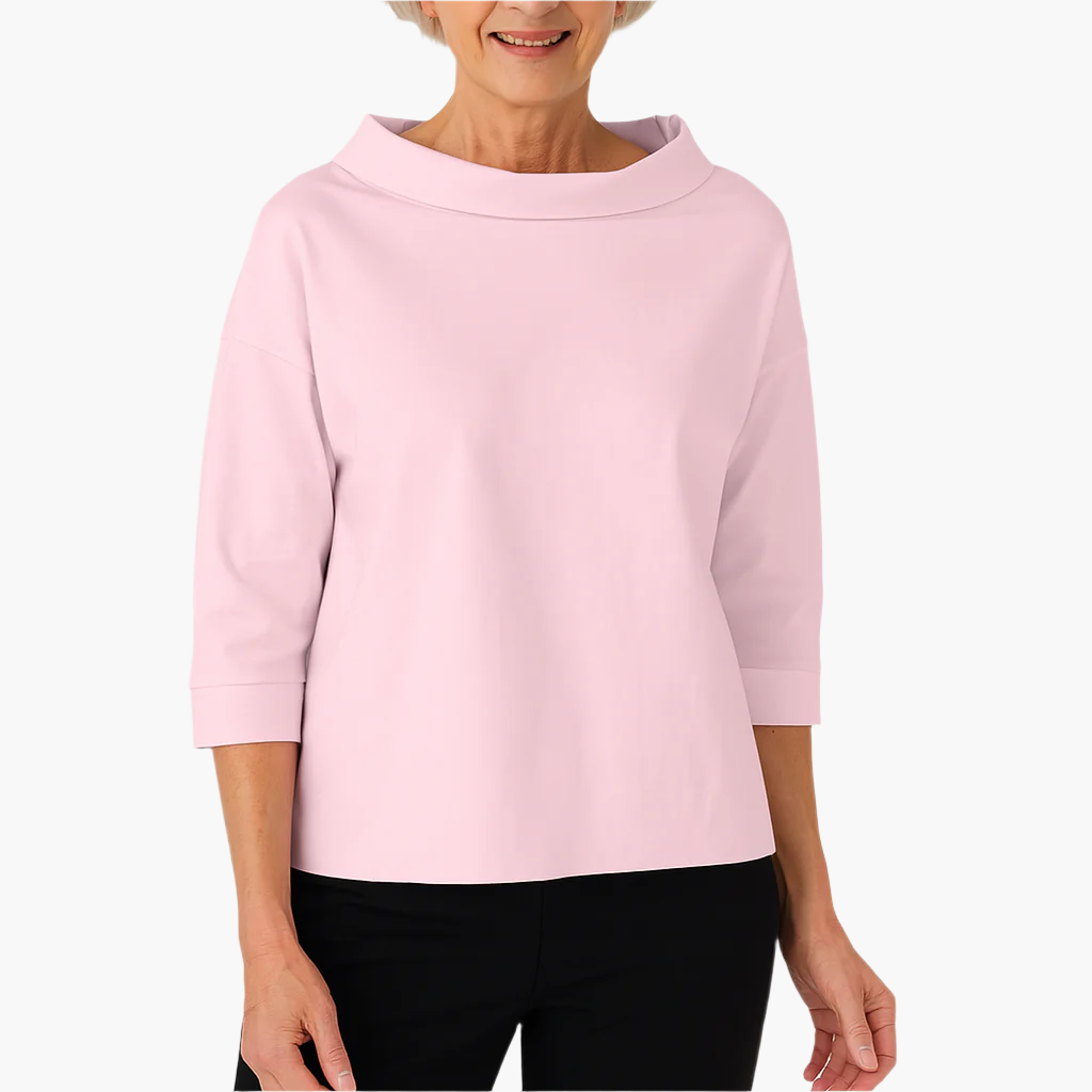 Julia | Women's Elegant Comfortable Stand Collar Top-Metro Lane Plaza
