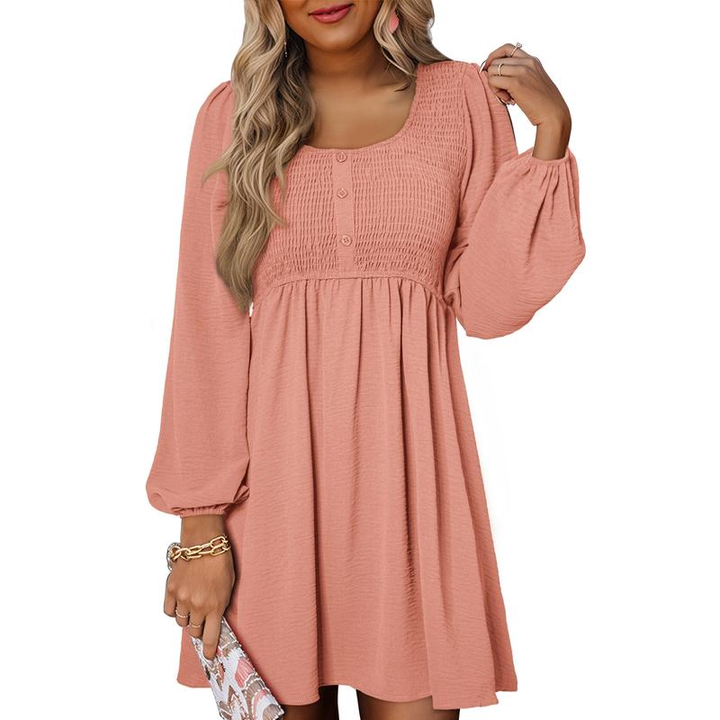 Daisy | Women's Smocked Empire-Waist Mini Dress-Metro Lane Plaza