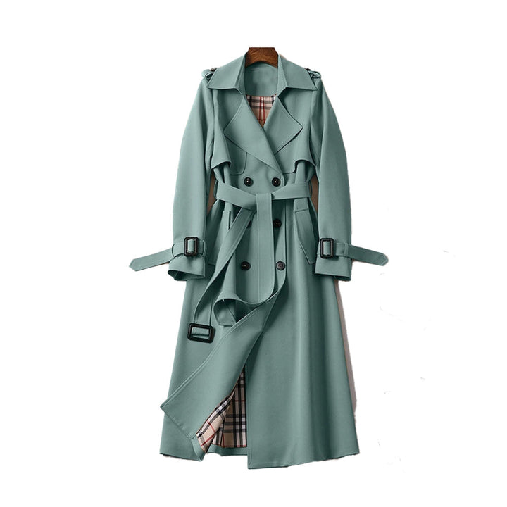 Sophia | Women's Double-Breasted Trench Coat with Belt - Timeless Style-Metro Lane Plaza