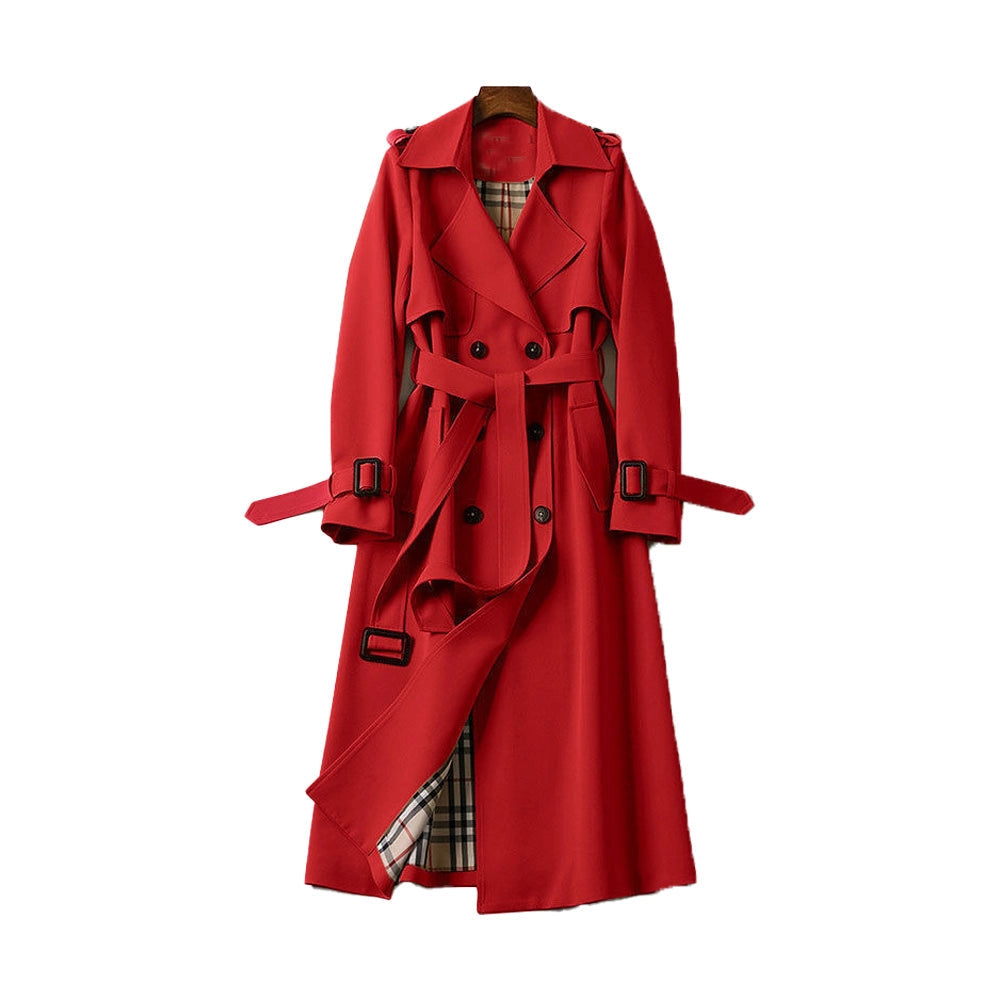 Sophia | Women's Double-Breasted Trench Coat with Belt - Timeless Style-Metro Lane Plaza