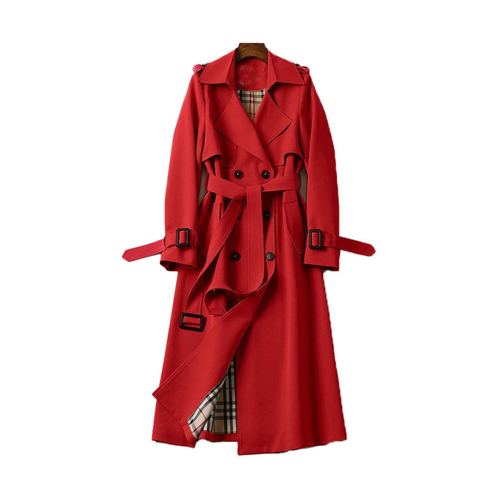 Sophia | Women's Double-Breasted Trench Coat with Belt - Timeless Style-Metro Lane Plaza