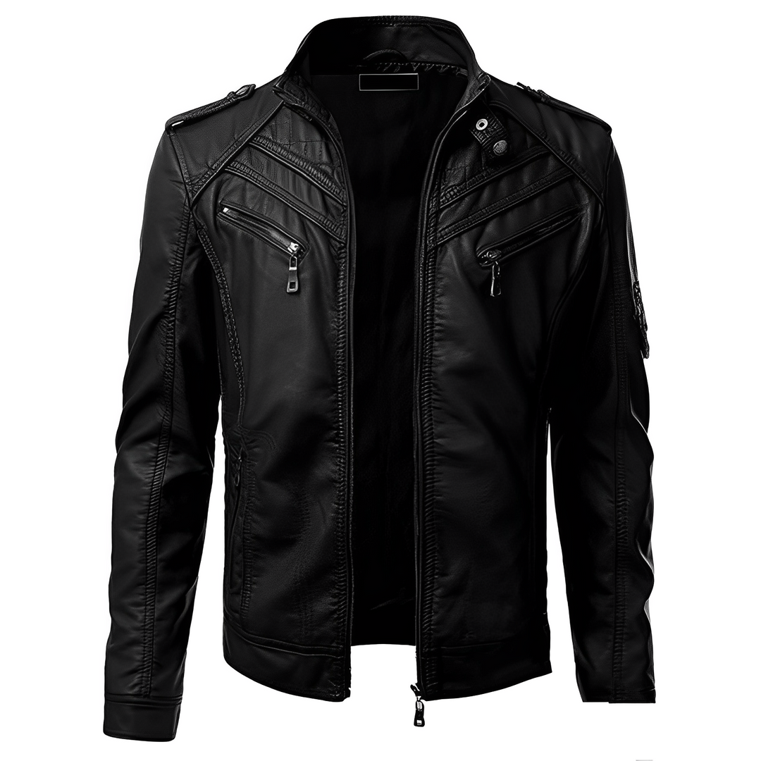 Kendrick | Men's Modern Timeless Leather Jacket-Metro Lane Plaza