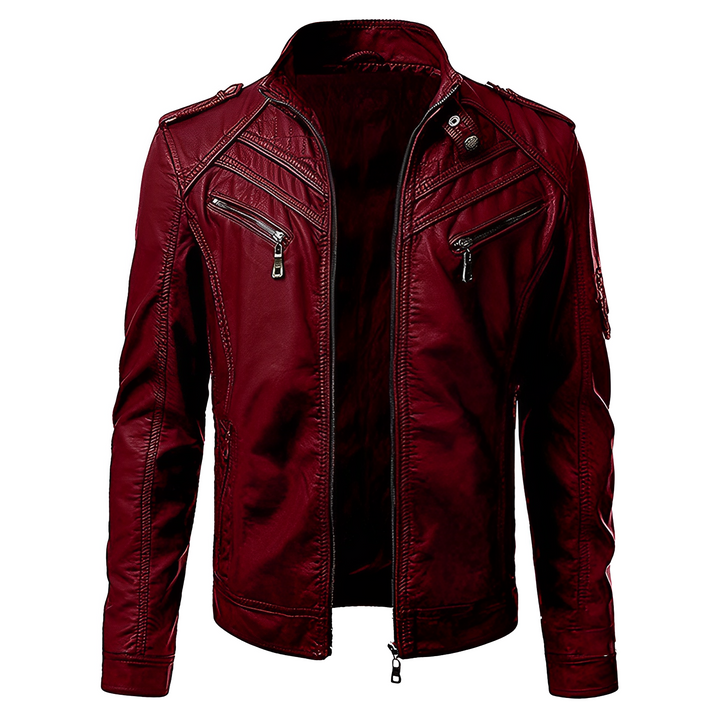 Kendrick | Men's Modern Timeless Leather Jacket-Metro Lane Plaza