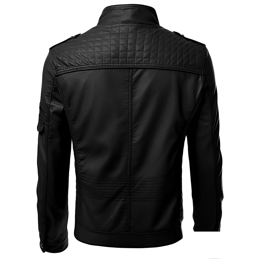 Kendrick | Men's Modern Timeless Leather Jacket-Metro Lane Plaza