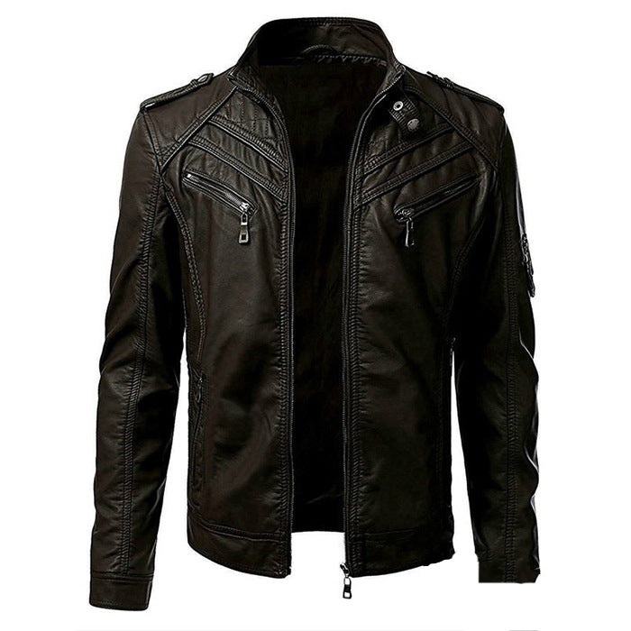 Kendrick | Men's Modern Timeless Leather Jacket-Metro Lane Plaza